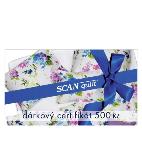 SCANquilt - tištěný dárkový poukaz 500 Kč scanquilt 12